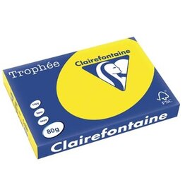 Clairefontaine Clairefontaine Trophée Pastel, gekleurd papier, A3, 80 g, 500 vel, fluogeel