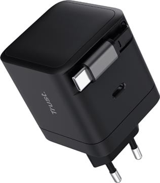 Trust Trust Maxo intrekbare USB-C oplader, 65 W