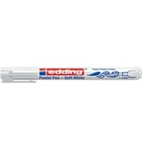 Edding Edding Soft Pastel pen, wit — levering per 10