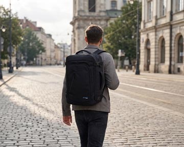 DONAU Donau Travel rugzak Warsaw, 23 l, 15,6 inch, zwart