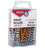 Office Products OFFICE products papierklemmen Zebra, 50 mm, gestreepte geassorteerde kleuren, blister van 30 stuks
