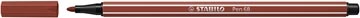 Stabilo STABILO Pen 68 viltstift, sienna — levering per 10