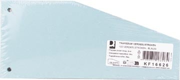 Q-CONNECT Q-CONNECT trapezium verdeelstroken, pak van 100 stuks, blauw