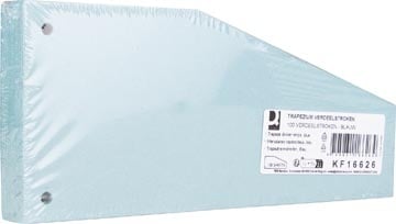 Q-CONNECT Q-CONNECT trapezium verdeelstroken, pak van 100 stuks, blauw