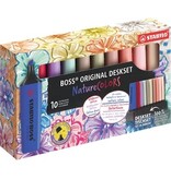 Stabilo STABILO BOSS ORIGINAL NatureCOLORS Wildflower markeerstift, deskset van 10 stuks, assorti