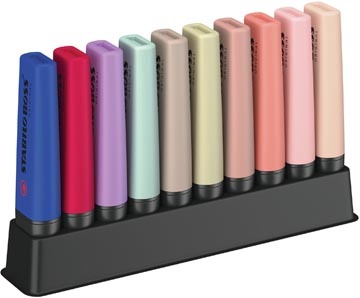 Stabilo STABILO BOSS ORIGINAL NatureCOLORS Wildflower markeerstift, deskset van 10 stuks, assorti