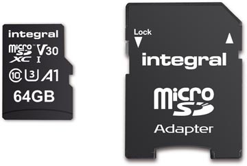 Integral Integral microSDXC geheugenkaart V30, 64 GB