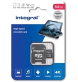 Integral Integral microSDXC geheugenkaart V30, 64 GB
