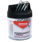 Office Products OFFICE products papierklemhouder, met clips, rond, magnetisch, transparent