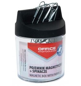 Office Products OFFICE products papierklemhouder, met clips, rond, magnetisch, transparent