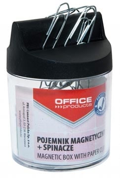 Office Products OFFICE products papierklemhouder, met clips, rond, magnetisch, transparent