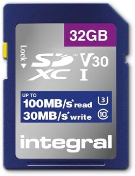 Integral Integral geheugenkaart SDXC V30,  32 GB