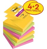 Post-It Super Sticky Post-it Super Sticky Z-notes Carnival, 90 vel, ft 76 x 76 mm, 4 + 2 GRATIS