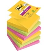 Post-It Super Sticky Post-it Super Sticky Z-notes Carnival, 90 vel, ft 76 x 76 mm, 4 + 2 GRATIS