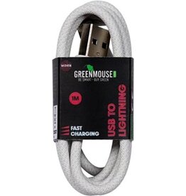 Greenmouse Greenmouse Lightning kabel, USB-A naar 8-pin, 1 m, woven