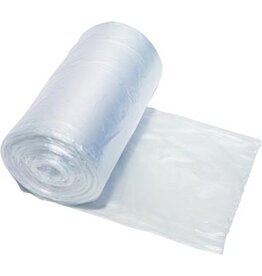 Q-CONNECT Vuilniszak HDPE, 10 micron, ft 44 x 48 cm, transparant, rol van 50 stuks