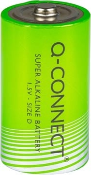 Q-CONNECT Q-CONNECT batterij, alkaline, D, blister van 2 stuks