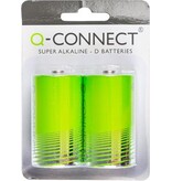Q-CONNECT Q-CONNECT batterij, alkaline, D, blister van 2 stuks