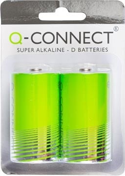 Q-CONNECT Q-CONNECT batterij, alkaline, D, blister van 2 stuks