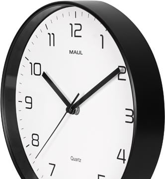 Maul MAUL wandklok Drip, quartz, diameter 25,5 cm, kunststof kader, zwart