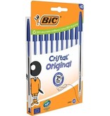 Bic Bic balpen Cristal Medium, blauw, blister van 10 stuks