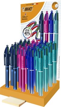 Bic BIC Colours Smooth Drop/Gradiant 4-kleurenbalpen, medium, display van 36 stuks