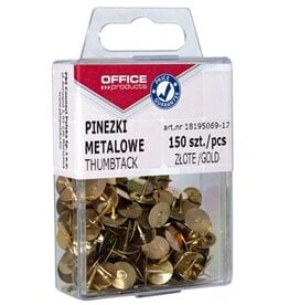 Office Products OFFICE products punaises, goud, plastic ophangdoosje van 150 stuks