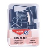 Office Products OFFICE products foldbackclip, zwart, 32 mm, plastic doos van 12 stuks