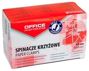 Office Products OFFICE products vlinderklemmen, 41 mm, gegalvaniseerd, doos van 50 stuks