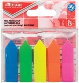 Office Products OFFICE products index pijltjes, 12 x 45 mm, ophangzakje van 5 x 25 tabs, geassorteerde kleuren