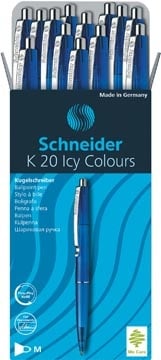 Schneider Schneider balpen K20 Icy Colours, medium, blauw