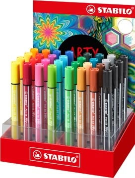 Stabilo STABILO Pen 68 MAX ARTY viltstift, display van 32 stuks, geassorteerde kleuren