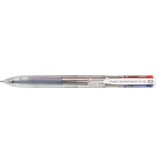 Pilot Pilot Super Grip G-4 4-kleurenbalpen, medium, klassieke inktkleuren, transparant lichaam