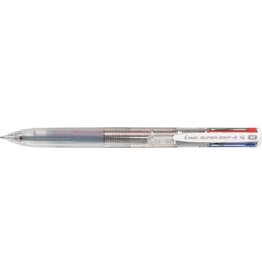 Pilot Pilot Super Grip G-4 4-kleurenbalpen, medium, klassieke inktkleuren, transparant lichaam