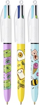 Bic Bic 4-kleurenbalpen Kawai, doos van 12 stuks, assorti