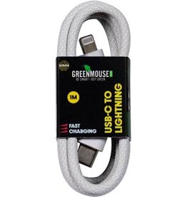 Greenmouse Greenmouse Lightning USB-C kabel, USB-C naar 8-pin, 1 m, woven