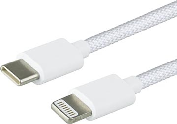 Greenmouse Greenmouse Lightning USB-C kabel, USB-C naar 8-pin, 1 m, woven