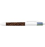 Bic Bic 4-kleurenbalpen Leopard, doos van 12 stuks, assorti