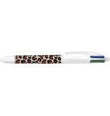 Bic Bic 4-kleurenbalpen Leopard, doos van 12 stuks, assorti