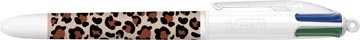Bic Bic 4-kleurenbalpen Leopard, doos van 12 stuks, assorti