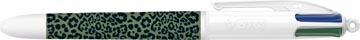 Bic Bic 4-kleurenbalpen Leopard, doos van 12 stuks, assorti