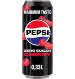 Pepsi Pepsi Zero Sugar Cherry frisdrank, sleek blik van 33 cl, pak van 12 stuks