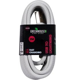 Greenmouse Greenmouse Lightning kabel, USB-A naar 8-pin, 2 m, woven
