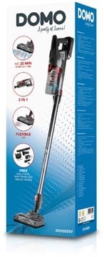 Domo Domo steelstofzuiger 2 in 1 met oplaadbare batterij, 18,5 V, zwart