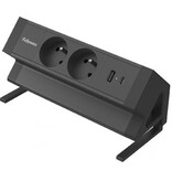 Fellowes contactdoos Power Desk 2, 2 stopcontacten + 1 x USB-A + 1 x USB-C, zwart, voor België