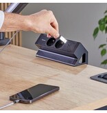 Fellowes contactdoos Power Desk 2, 2 stopcontacten + 1 x USB-A + 1 x USB-C, zwart, voor België