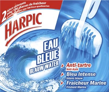Harpic Harpic toiletblok, blauw water, 38 g, pak van 2