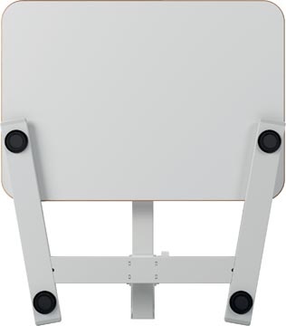 Leitz Leitz Ergo inklapbaar Zit/Sta bureau, ft blad 65 x 46 cm, manueel, op voet