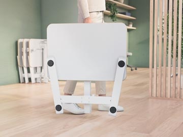 Leitz Leitz Ergo inklapbaar Zit/Sta bureau, ft blad 65 x 46 cm, manueel, op voet