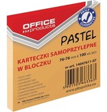 Office Products OFFICE products memoblok Pastel, 76 x 76 mm, 100 vel, pasteloranje